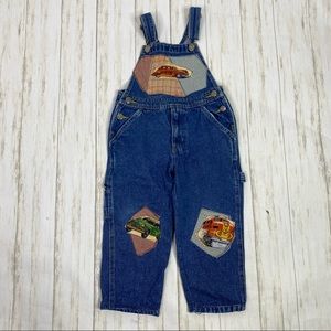 Vintage Twice Upon A Time Patched Denim Overalls
